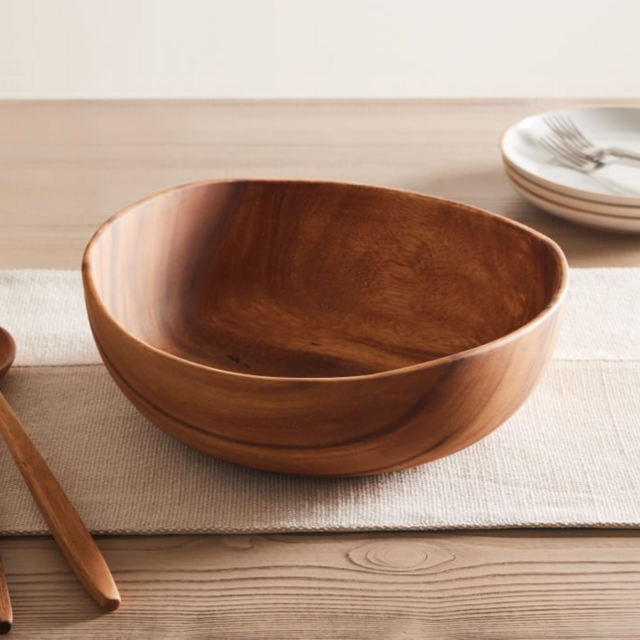 Organic Shaped Wood Serving Bowls