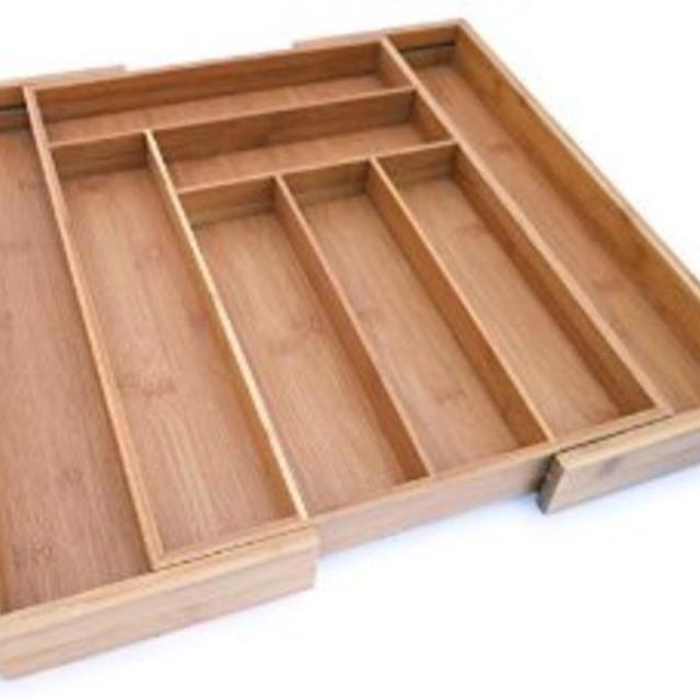 Culina Bamboo Utensils Drawer. Expandable, 18" x 12.75" X 2"