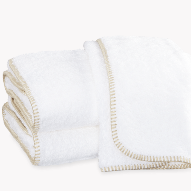 Matouk Whipstitch Towel Set - 4x Each Size, Ivory