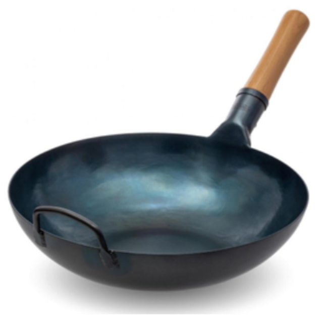 Yosukata Blue Round Bottom Wok Pan – 14"