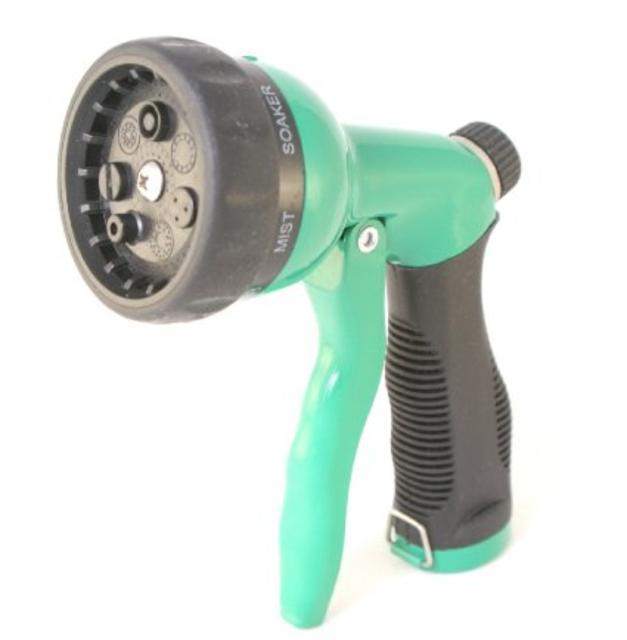 LEAK PROOF GARDEN HOSE NOZZLE - Heavy Duty, ALL Metal Water Sprayer for Power Watering - Versatile 7 Pattern Spraying For Cleaning, Car Washes, Misting and More! NO PLASTIC Plus Satisfaction Guarantee