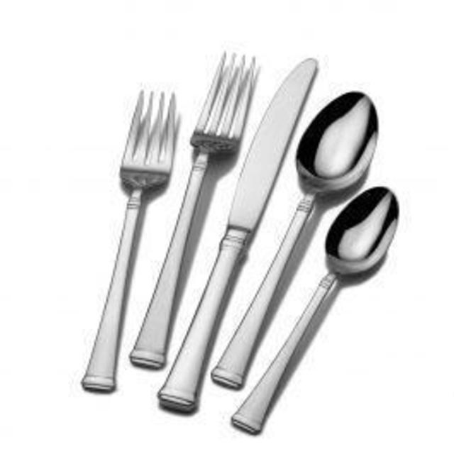 Mikasa 5100240 Harmony 45-Piece 18/10 Stainless Steel Flatware Set with Serving Utensil Set, Service for 8