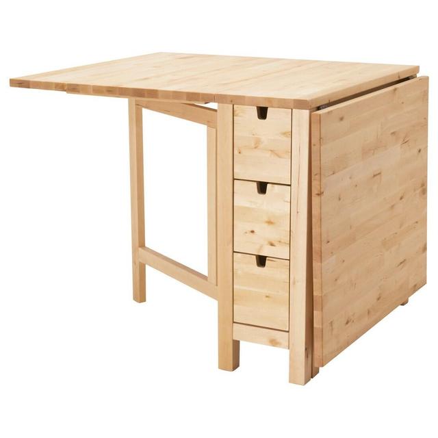 NORDEN                              Gateleg table, birch, 10 1/4/35/59 7/8x31 1/2 "