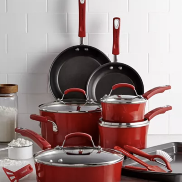 14-Pc. Nonstick Cookware Set, Created for Macy's RED