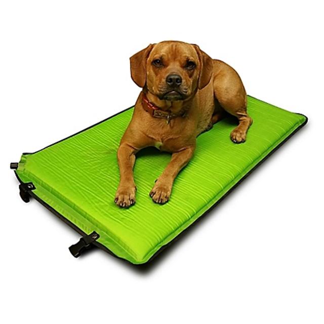 Puff-Pad Self-Inflating Travel Dog Bed in Green