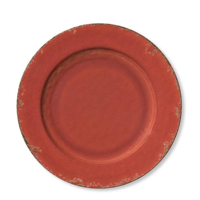 Rustic Melamine Dinner Plates, Set of 4