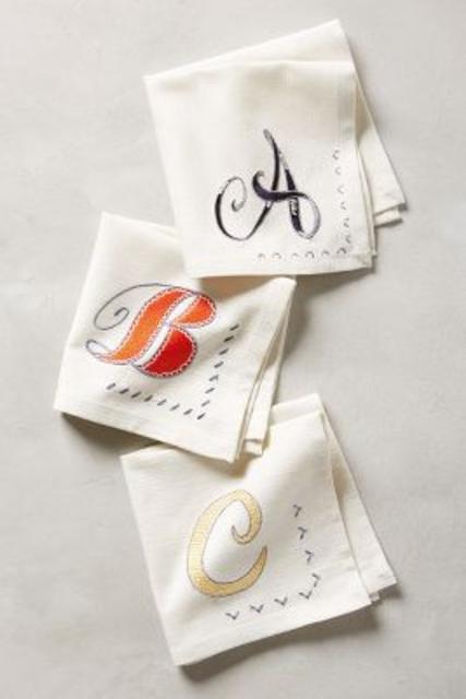 Monogram Cocktail Napkin
