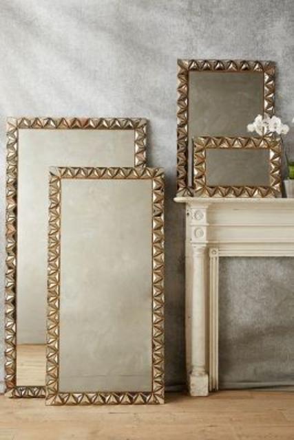 Studded Pyramid Mirror