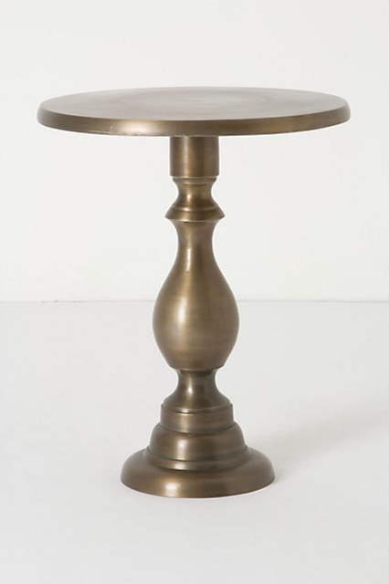Turned Brass Side Table