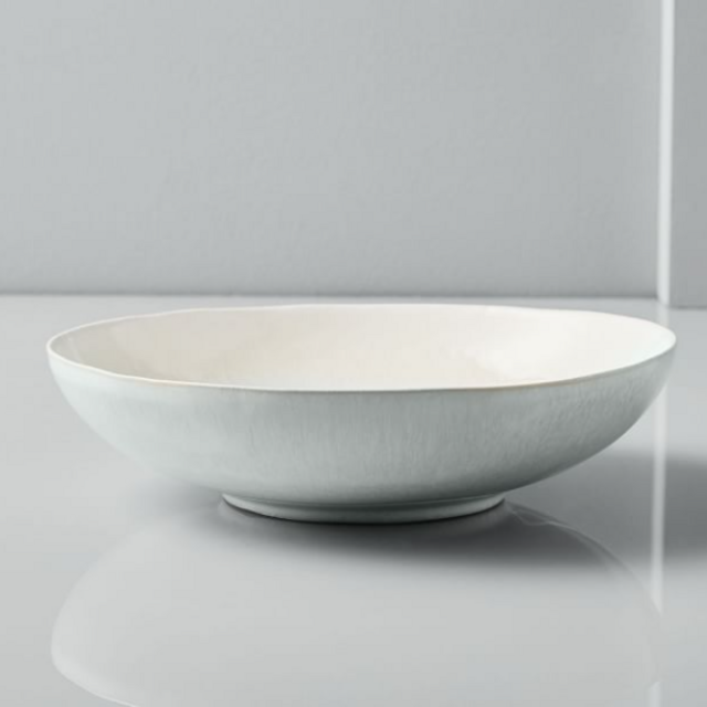 Reactive Stoneware Pasta Bowls (Set of 4)- WHITE
