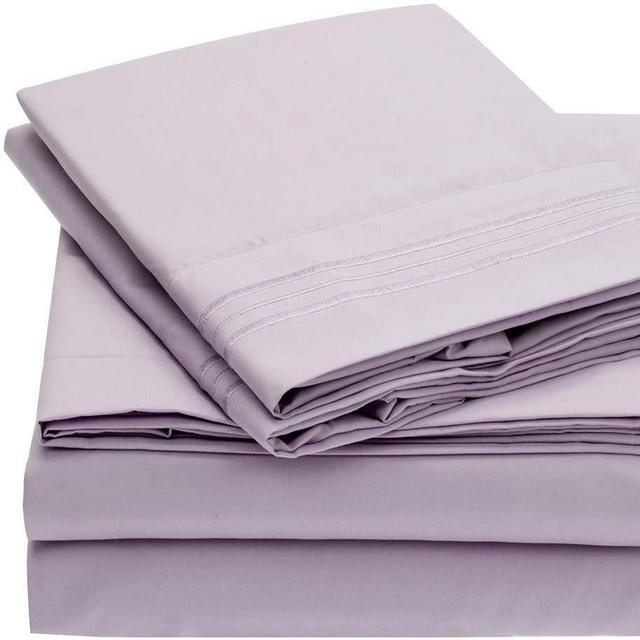 Mellanni Bed Sheet Set - 4 Piece (King, Lavender)