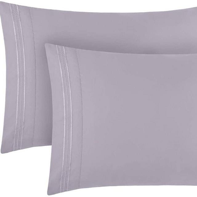 Mellanni Luxury Pillowcase Set - 2 piece (Queen, Lavender)