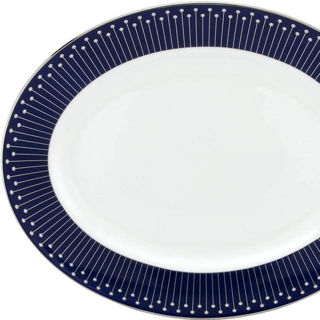 Kate Spade New York Mercer Drive 13" Oval Serving Platter, 3.35 LB, Multi
