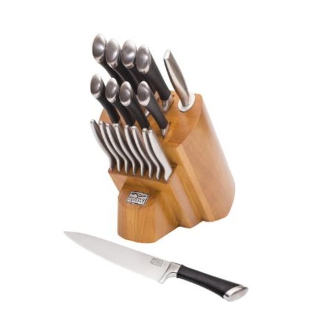 Chicago Cutlery 1119644 Fusion Forged 18-Piece Knife Block Set, Stainless Steel