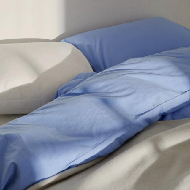 4 x TEKLA King Size Pillow Shams (in Island Blue Color)
