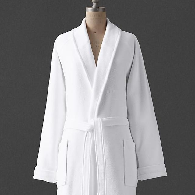 Textured-Weave Terry Robe