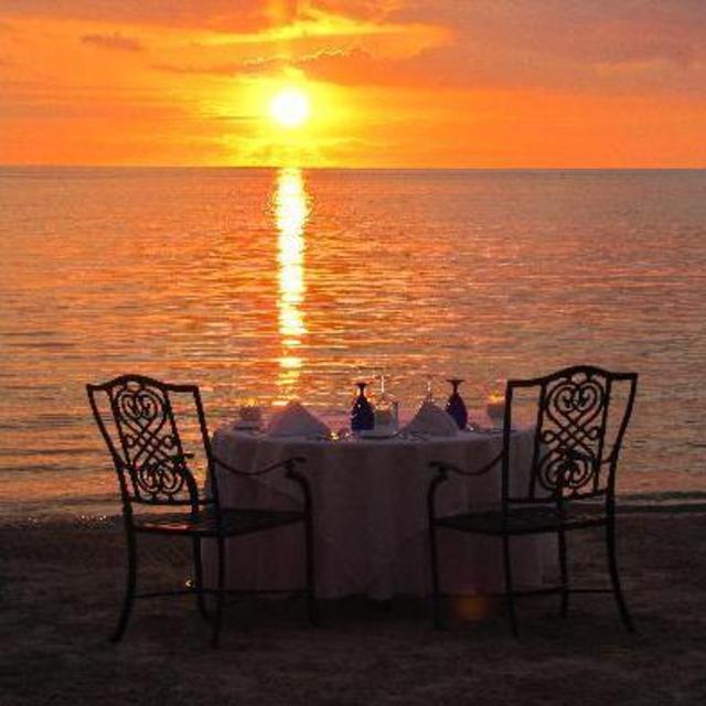 Romantic Sunset Dinner on the Beach