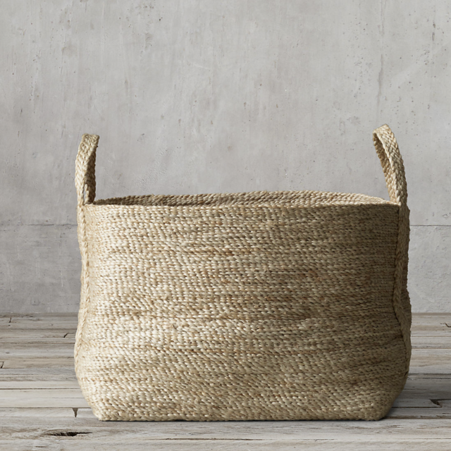 Handwoven Jute Basket - Natural