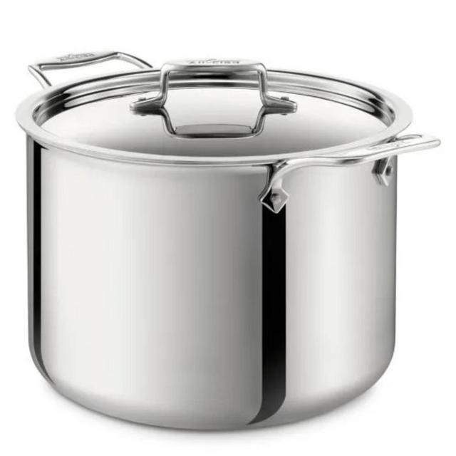 D5 Stainless Polished 5-ply Bonded Cookware, Stockpot with lid, 12 quart