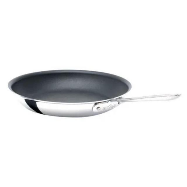 D5 Stainless Polished 5-ply Bonded Cookware, Nonstick Fry Pan, 12 inch