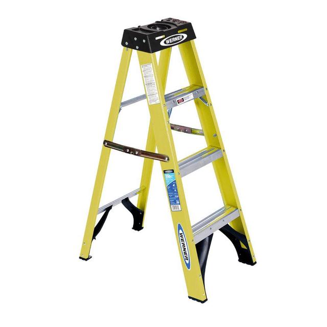 4 ft. Fiberglass Step Ladder with 250 lb. Load Capacity