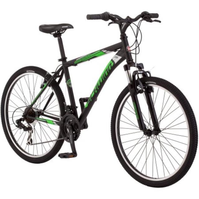 26" Schwinn Sidewinder Men's Mountain Bike, Matte Black/Green