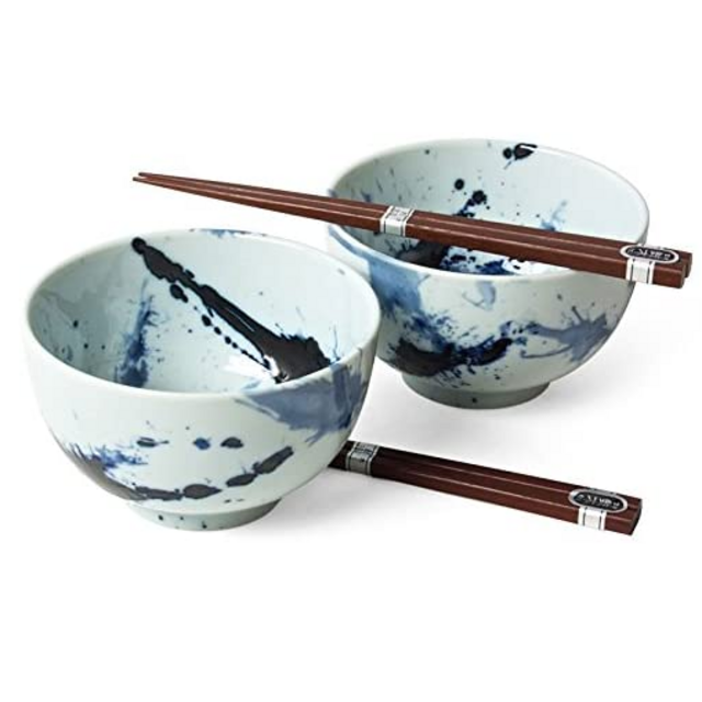 Amazon - Japanese Sumi Bowls with Chopsticks Gift Set