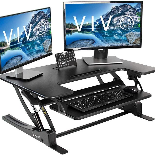 Amazon - VIVO Black Height Adjustable 36 inch Stand up Desk