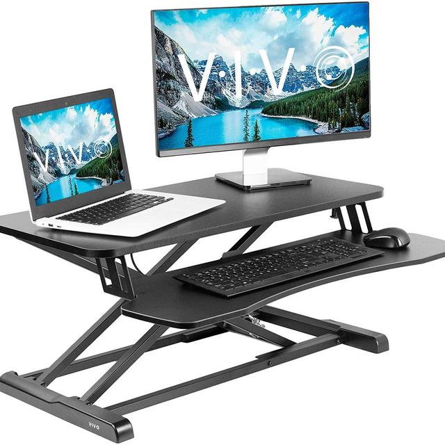 Amazon - VIVO Black Height Adjustable 32 inch Standing Desk