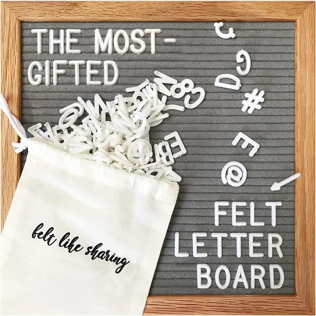 Amazon - Gray Felt Letter Board, 10x10 Inches, Changeable Letters