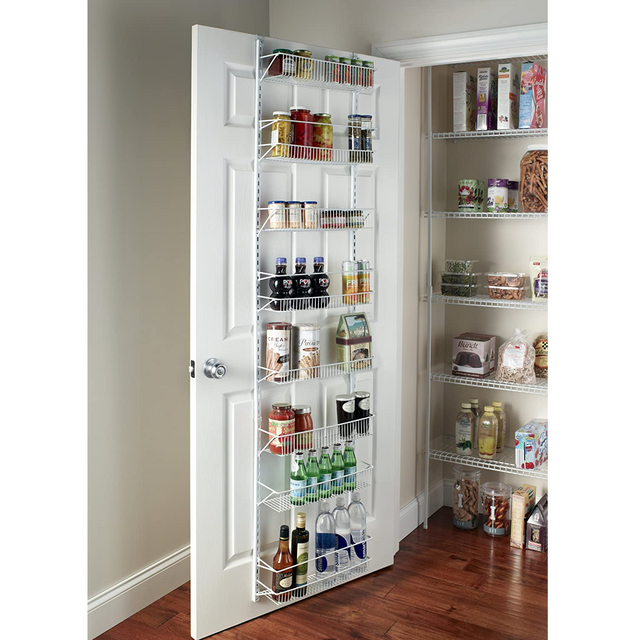 Amazon - ClosetMaid 1233 Adjustable 8-Tier Wall and Door Rack, 77-Inch Height X 18-Inch Wide,white