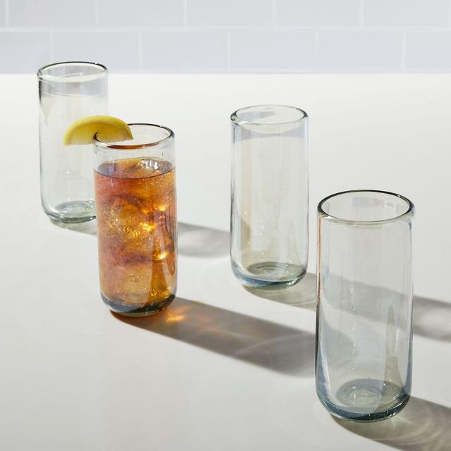 Recycled Mexican Glassware (Set of 4) - Luster Color, Highball Size