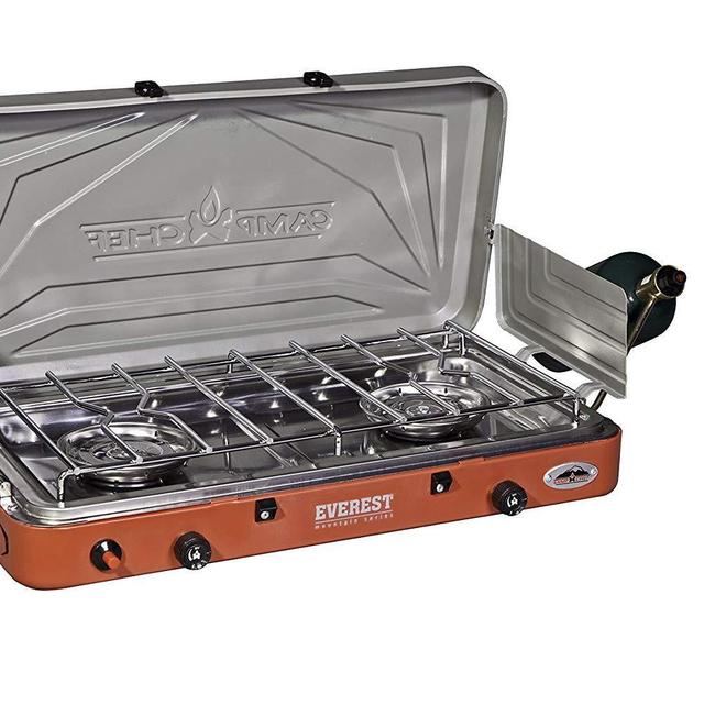 Camp Chef MS2HP Mountain Camping Series Outdoor Cooking 2 Burner High Pressure Camp Stove