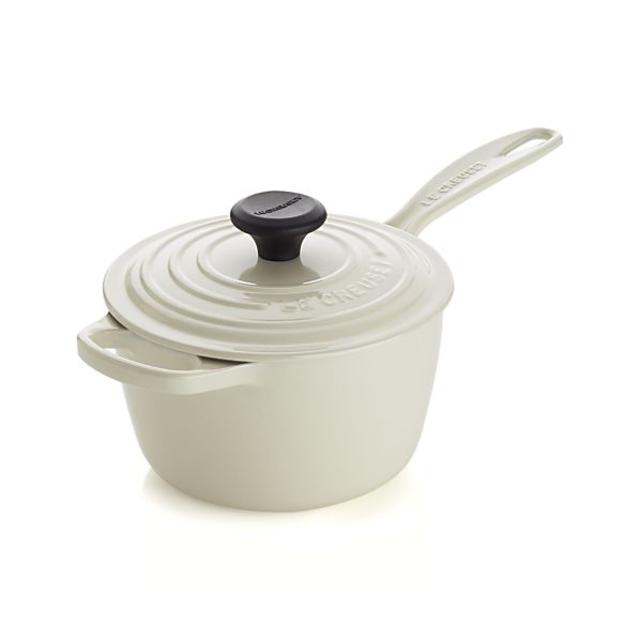 Le Creuset ® Signature 1.75 qt. Cream Saucepan with Lid
