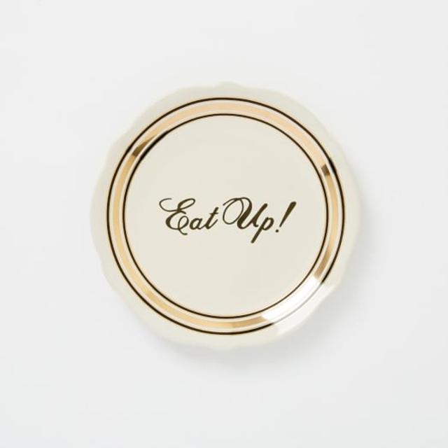 Fishs Eddy Gilded Word Side Plate, Seconds