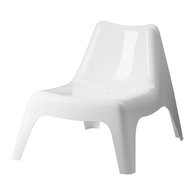 IKEA PS VÅGÖ				Armless chair, outdoor, white