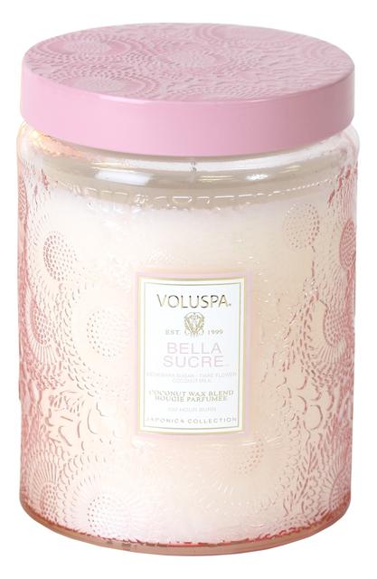 'Japonica - Bella Sucre' Large Embossed Jar Candle