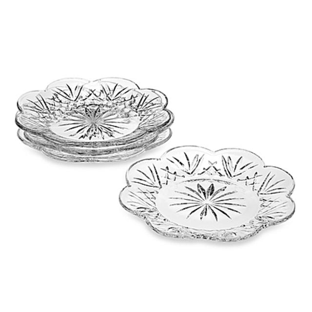 Godinger Silver Dublin 5-Inch Canape Plates (Set of 4)