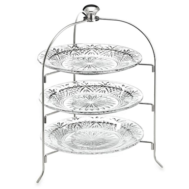 Godinger Dublin Crystal 3-Tier Serving Rack