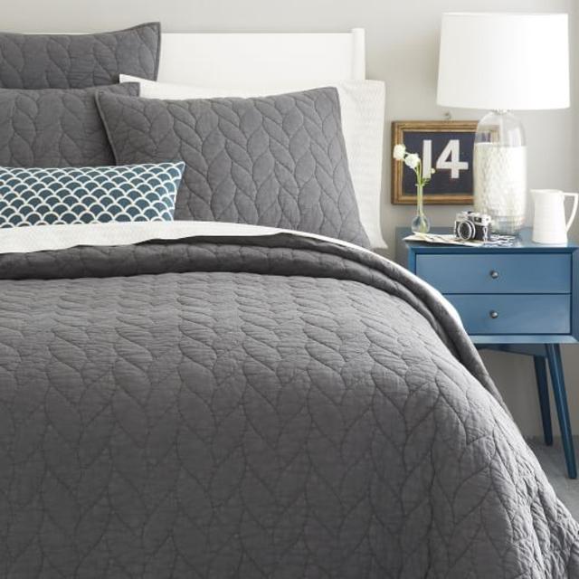 Braided Quilt, Full/Queen, Slate