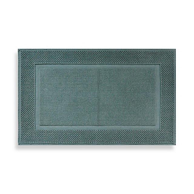 Wamsutta® Jacquard 20-Inch x 33-Inch Ring-Spun Cotton Bath Rug in Sea