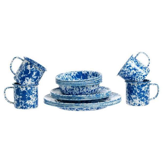 16Pc Starter Set, Enamelware Service for 4