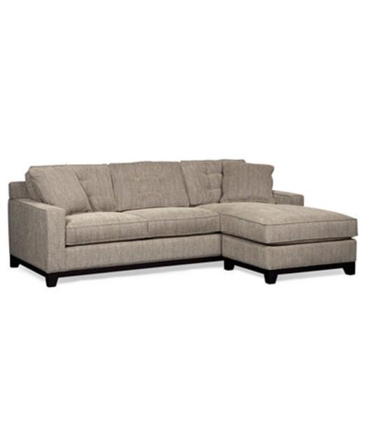 Clarke Fabric 2 Piece Sectional Queen Sleeper Sofa Bed