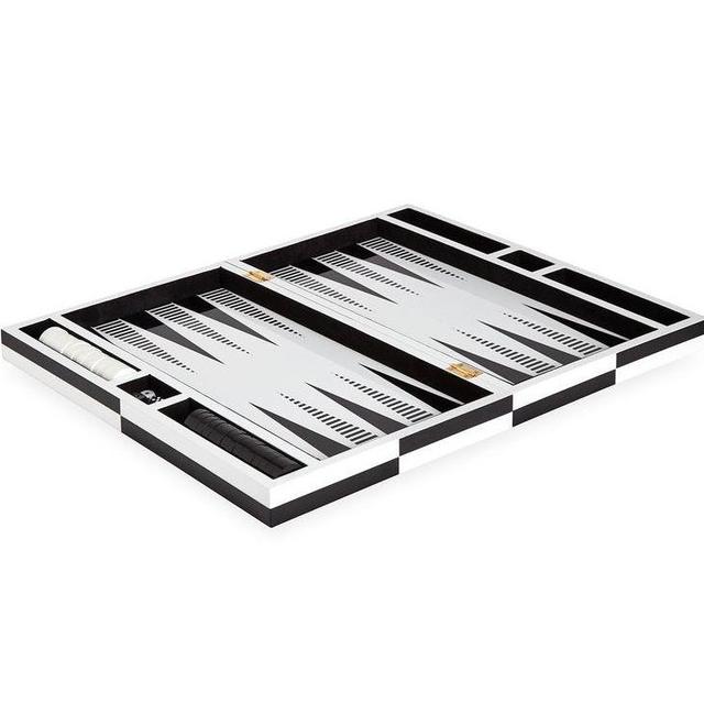 Jonathan Adler Optical Art Lacquered Backgammon Set