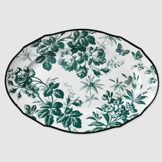 Gucci Herbarium Verde porcelain serving platter