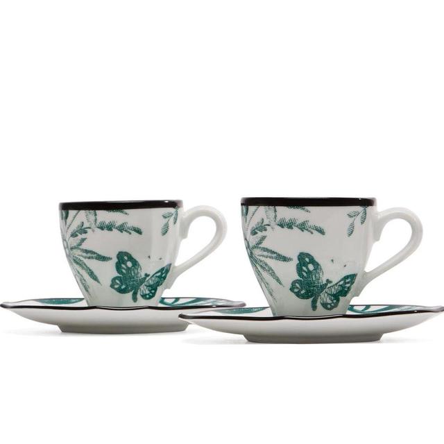 GUCCI  Herbarium porcelain coffee cup and saucer set