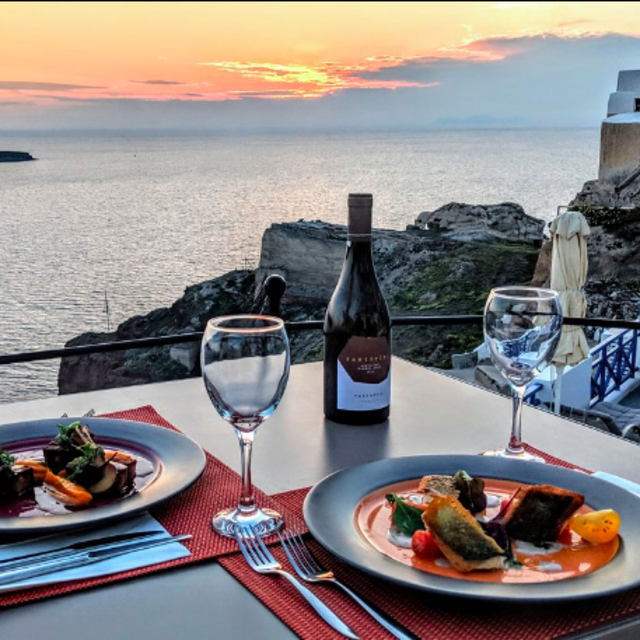 Dinner in Santorini