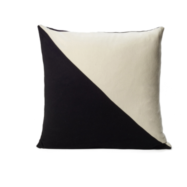Black Triangle Cashmere Pillow