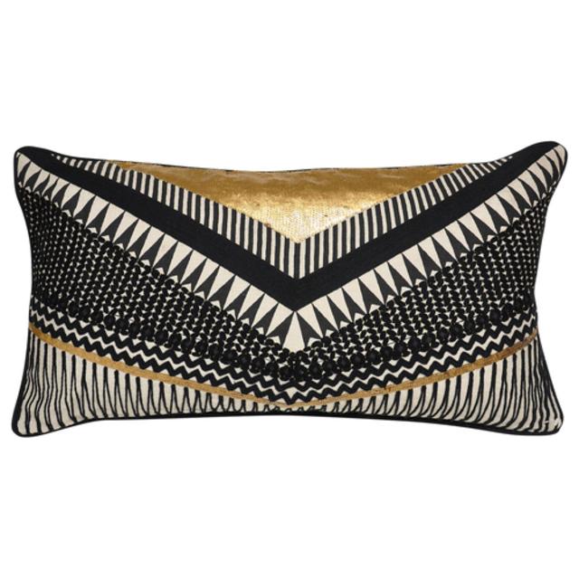 GATSBY DECORATIVE PILLOW BLACK/GOLD