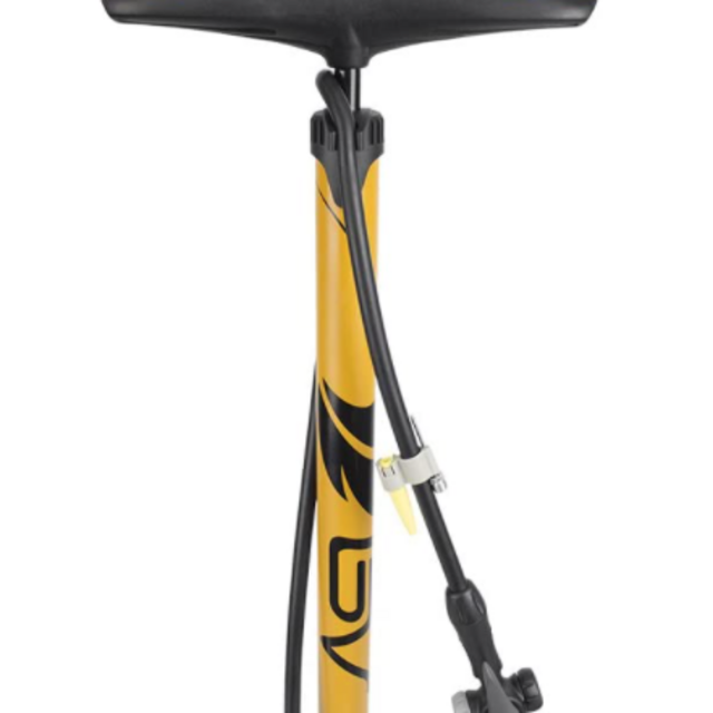 BV Bicycle Ergonomic Bike Floor Pump with Gauge & Smart Valve Head, 160 psi, Automatically Reversible Presta and Schrader